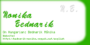 monika bednarik business card